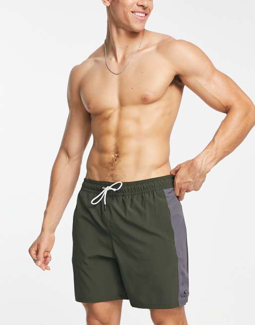 Oakley Somerset 10inch volley swim shorts in khaki | ASOS