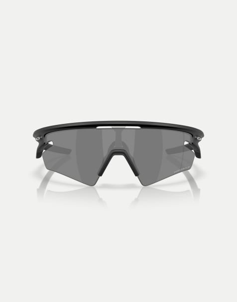 Oakley – Sphaera™ Slash – Rechteckige, polarisierte Sonnenbrille in Mattschwarz mit schwarz verspiegelten Gläsern - view 1
