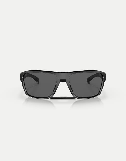 Oakley - Split Shot - Lunettes de soleil rectangulaires à verres réfléchissants polarisés noirs - Noir mat, 2 de 3