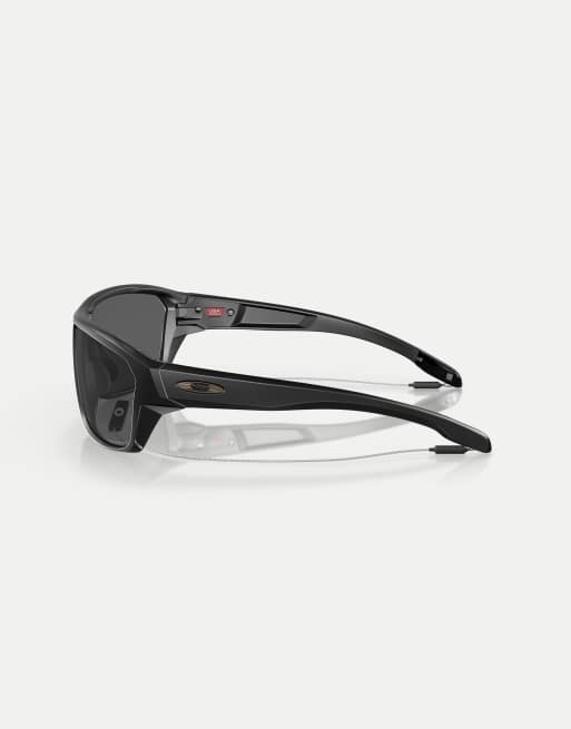 Oakley - Split Shot - Lunettes de soleil rectangulaires à verres réfléchissants polarisés noirs - Noir mat, 3 de 3