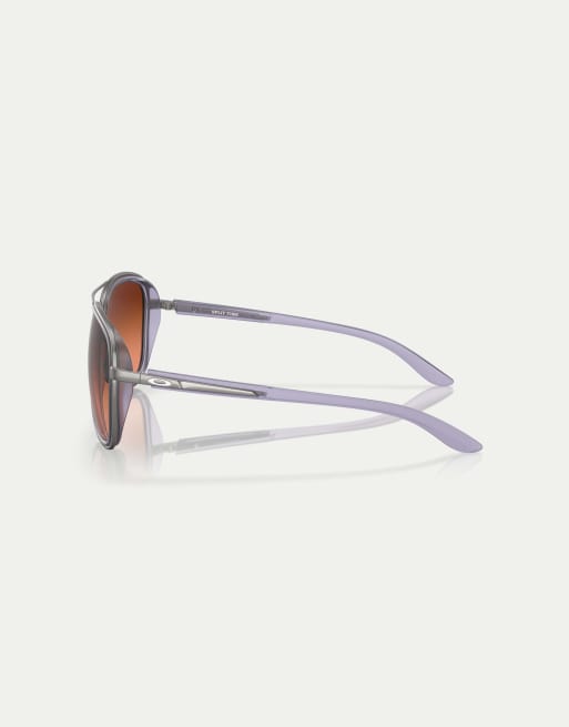 Oakley Split time round sunglasses with brown lens in matte trans lilac, 4 of 4