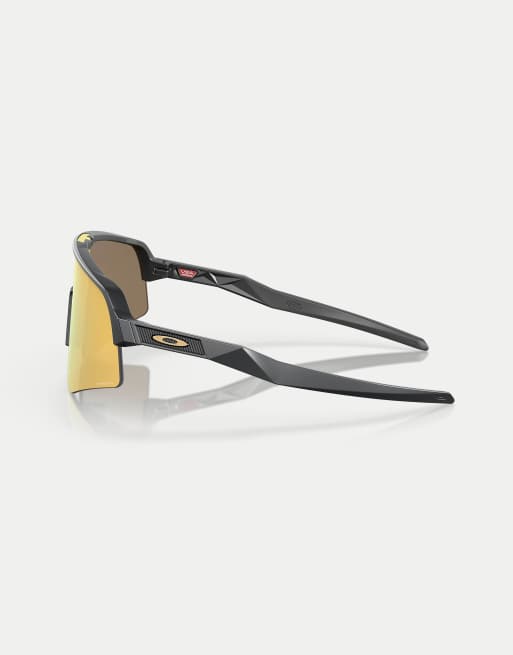 Oakley Sutro™ lite sweep lunettes de soleil masque avec verres miroir dorés en noir mat, 4 de 4