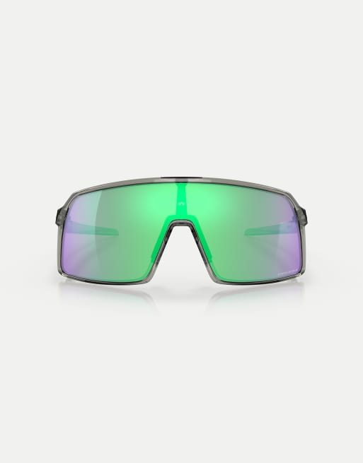 Oakley - Sutro - Occhiali da sole a mascherina color inchiostro grigio con lenti verdi specchiate