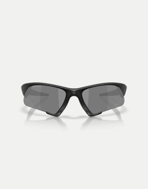 Oakley – Suture Jacket® – Unregelmäßig geformte Sonnenbrille in Mattschwarz mit schwarz verspiegelten Gläsern - view 1
