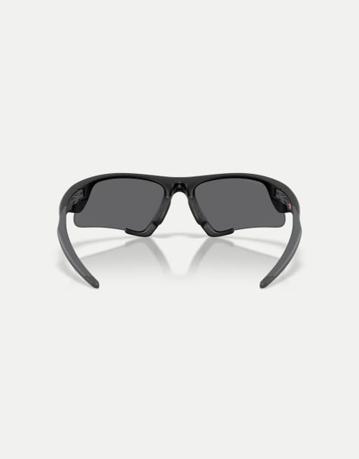 Oakley – Suture Jacket® – Unregelmäßig geformte Sonnenbrille in Mattschwarz mit schwarz verspiegelten Gläsern, 3 von 4