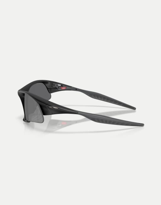 Oakley – Suture Jacket® – Unregelmäßig geformte Sonnenbrille in Mattschwarz mit schwarz verspiegelten Gläsern, 4 von 4