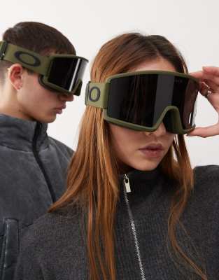 Oakley Oakley target line ski goggles in khaki and grey-Green