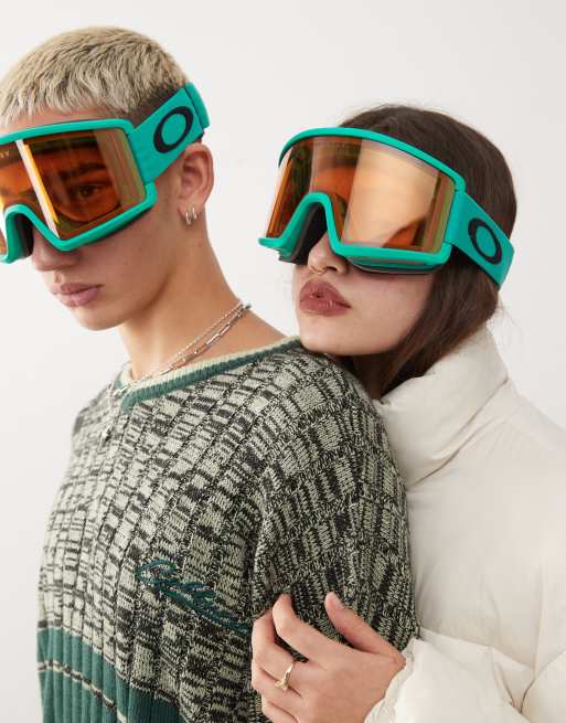 Oakley target line ski goggles in teal | ASOS