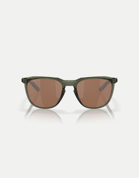 Oakley - Thurso - Lunettes de soleil carrées à verres réfléchissants polarisés marron - Encre violette - view 1