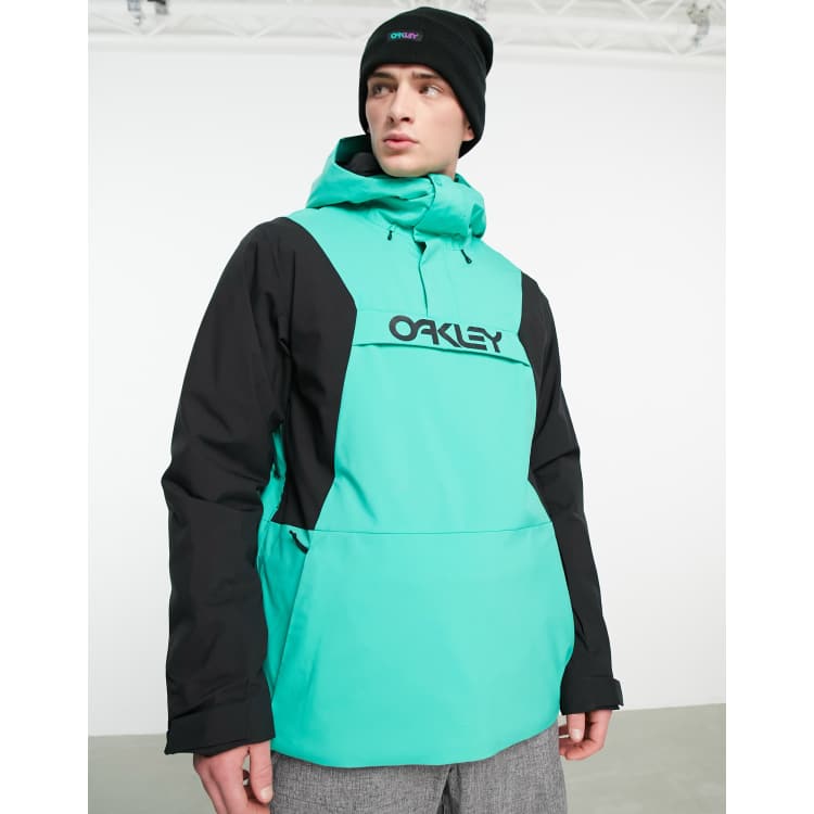 Oakley TNP Insulated anorak jacket in black/blue | ASOS