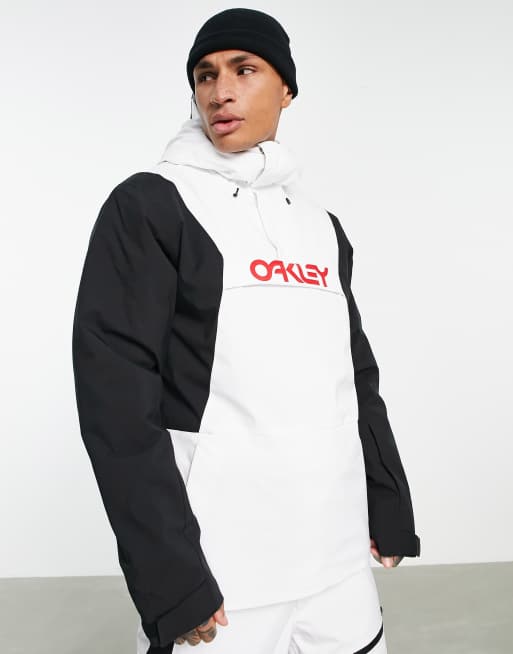 Oakley TNP Insulated anorak jacket in white/black