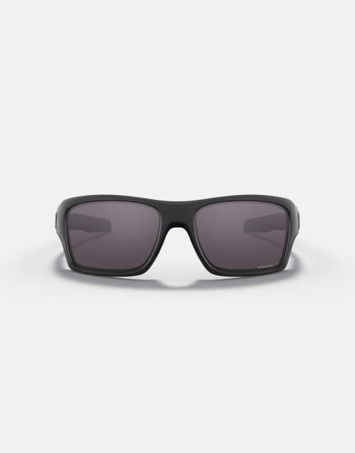 Oakley - Turbine - Gafas de sol negro mate rectangulares con lentes grises polarizadas, 2 de 3
