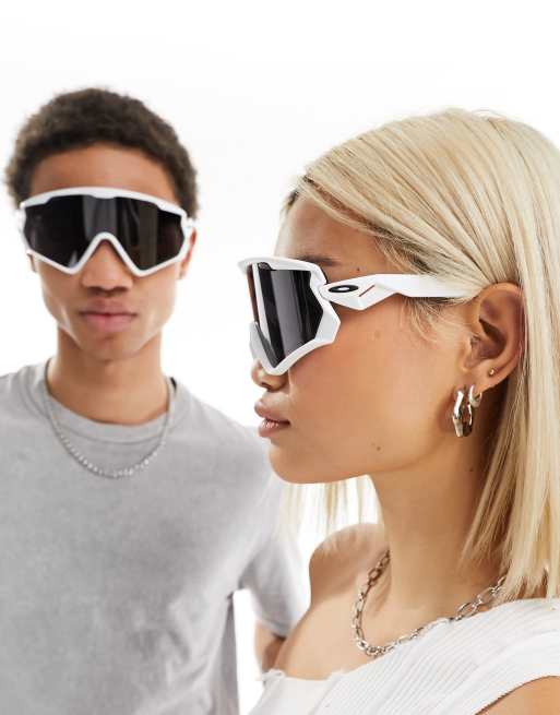 Oakley – Wind Jacket 2.0 – Białe okulary przeciwsłoneczne 