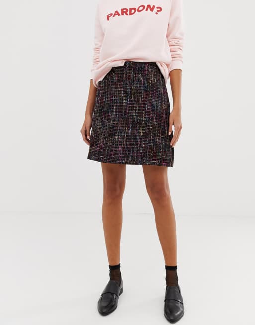 Oasis tweed shop mini skirt