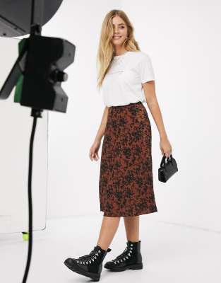 oasis animal print skirt