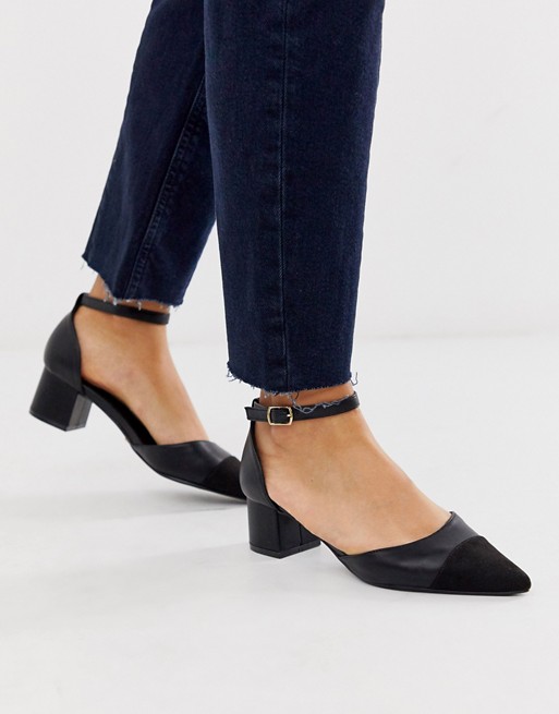 Oasis ankle strap faux suede shoes