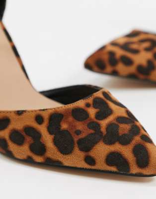 Oasis ankle strap shoes in leopard 