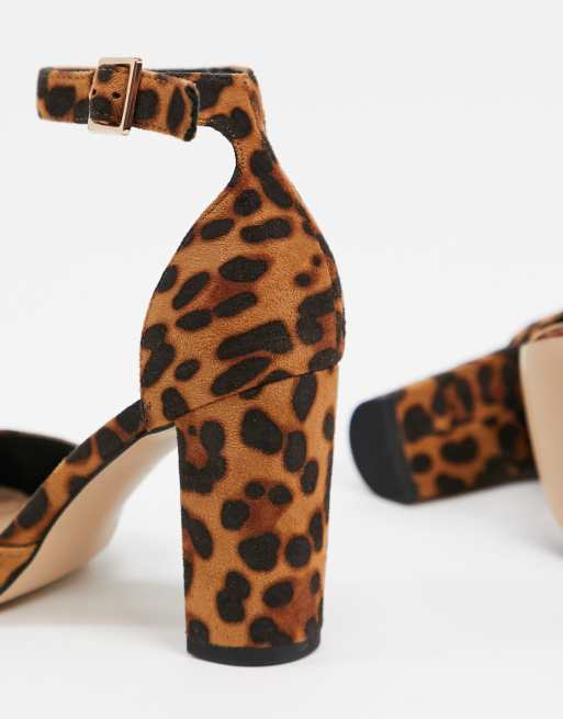 Animal print ankle hot sale strap shoes