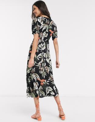 Oasis tropical 2025 midi shirt dress