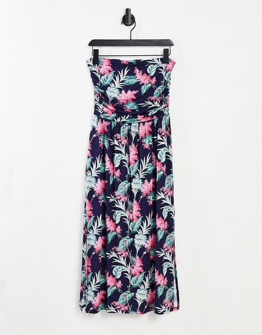 Oasis bandeau beach dress in floral