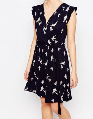 Oasis Bird Print Jersey Dress | ASOS