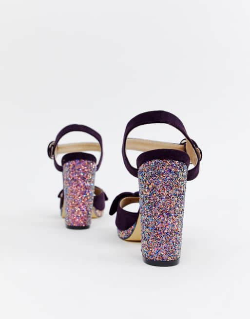 Oasis glitter store block heel