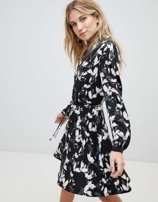 oasis floral skater shirt dress