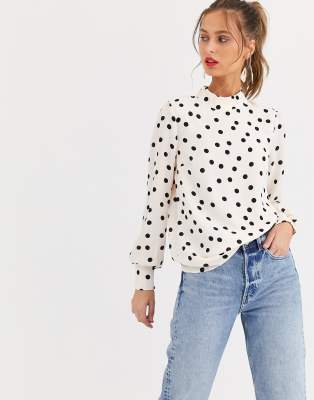 neck in polka dot | ASOS