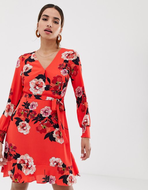 Oasis pressed hotsell flower skater dress