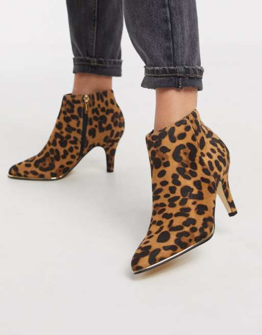 Bottines talon cheap leopard