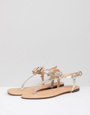 oasis white bow sandals