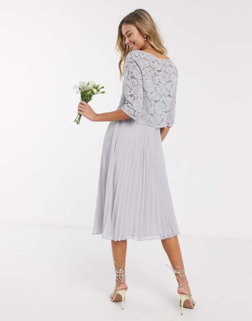 Oasis grey pleated store dress