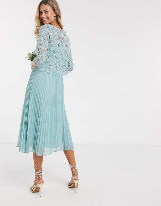 Mint Green Pleated T-Shirt Dress – Pretty Couture