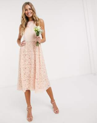 oasis lace top skater dress