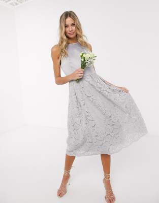 oasis grey lace dress