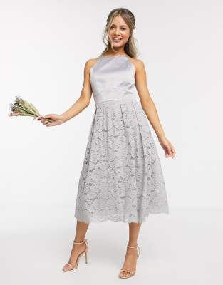 oasis grey lace dress