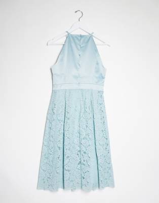 oasis blue lace skater dress