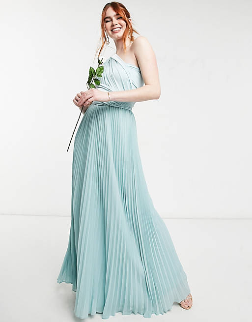 Oasis Bridesmaid multiway maxi dress in light blue