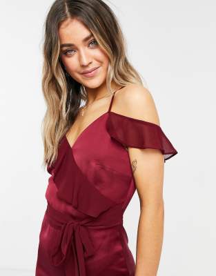 Oasis store maroon dress