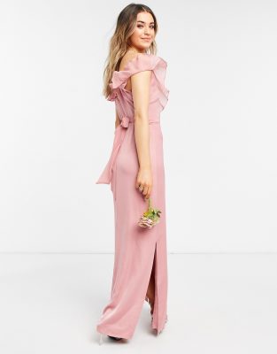 asos pale pink bridesmaid dress