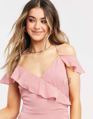 asos pale pink bridesmaid dress