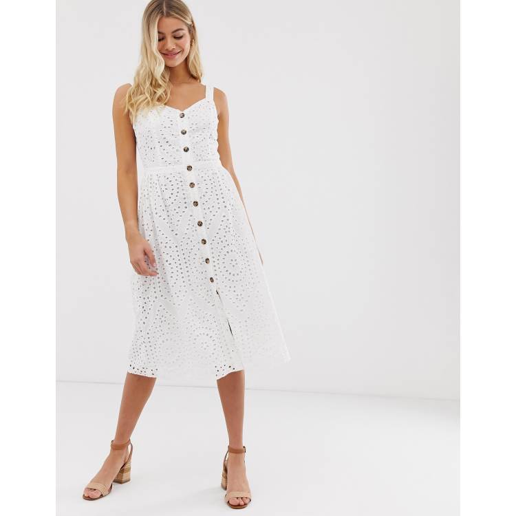 Oasis white broderie on sale dress