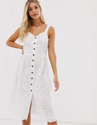 oasis broderie midi dress