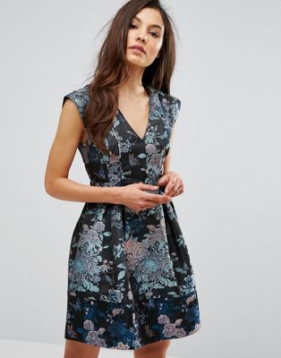 ganni broadway glitter dress