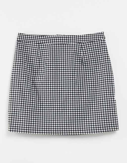 Oasis button through mini skirt in gingham, 2 of 4