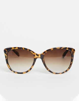 Oasis Oasis cat eye sunglasses in tortoise shell-Green