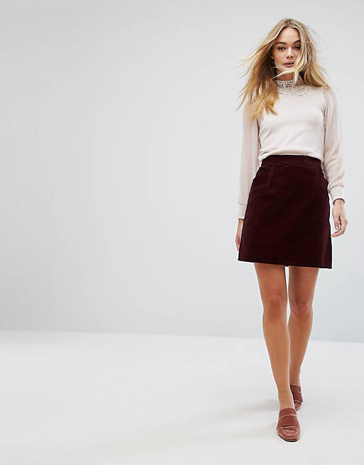 Oasis Cord A-Line Mini Skirt | ASOS