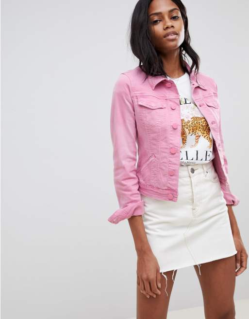 Asos pink denim clearance jacket