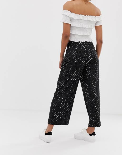 Oasis cropped wide outlet leg trousers