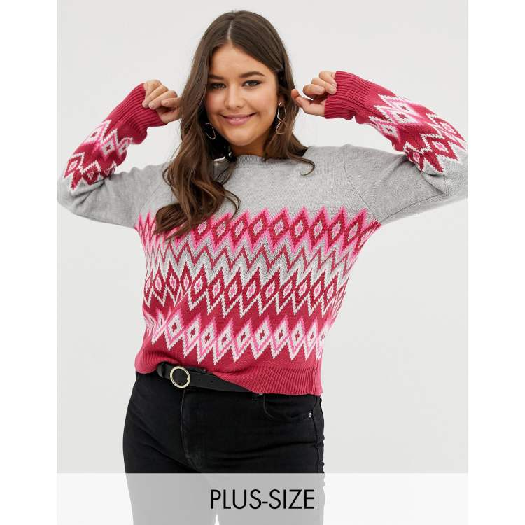 Oasis pink 2025 fairisle jumper